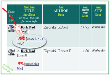 Match this title helps you sort the  information easily